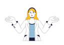 پیش‌نمایش فایل happy-woman-in-lab-coat-confused-shrugging-9521494 از پک اختراعات دانشمندان