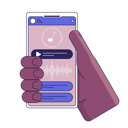 پیش‌نمایش فایل holding-smartphone-9738130 از پک عناصر لوفای زیبایی‌شناسی نئونی