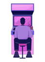 پیش‌نمایش فایل man-sitting-and-playing-game-9738151 از پک عناصر لوفای زیبایی‌شناسی نئونی