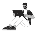 پیش‌نمایش فایل happy-young-man-working-on-laptop-9793804 از پک مشاغل خلاق