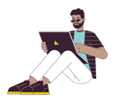 پیش‌نمایش فایل happy-young-man-working-on-laptop-9793742 از پک مشاغل خلاق