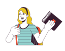پیش‌نمایش فایل bookworm-college-girl-holding-novel-book-9794203 از پک دانش‌آموزان و لوازم دانشگاه