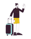 پیش‌نمایش فایل goodbye-waving-man-holding-suitcase-9794235 از پک دانش‌آموزان و لوازم دانشگاه
