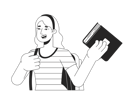 پیش‌نمایش فایل bookworm-college-girl-holding-novel-book-9794277 از پک دانش‌آموزان و لوازم دانشگاه