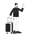 پیش‌نمایش فایل goodbye-waving-man-holding-suitcase-9794309 از پک دانش‌آموزان و لوازم دانشگاه