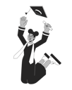 پیش‌نمایش فایل jumping-graduate-female-african-american-9794272 از پک دانش‌آموزان و لوازم دانشگاه