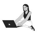 پیش‌نمایش فایل middle-eastern-young-adult-woman-with-laptop-9794291 از پک دانش‌آموزان و لوازم دانشگاه