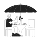 پیش‌نمایش فایل black-elderly-man-at-restaurant-9906943 از پک سالمندان فعال سالمندان