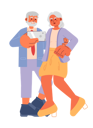 پیش‌نمایش فایل elderly-fashionable-couple-taking-selfie-9906928 از پک سالمندان فعال سالمندان