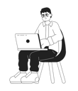پیش‌نمایش فایل man-sitting-in-chair-with-laptop-9908967 از پک تنوع در محیط کار