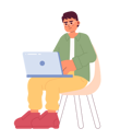 پیش‌نمایش فایل man-sitting-in-chair-with-laptop-9908900 از پک تنوع در محیط کار