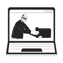 پیش‌نمایش فایل cyber-thief-holding-folder-laptop-screen-9921990 از پک جرایم سایبری