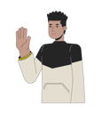 پیش‌نمایش فایل african-american-guy-waving-happy-10079354 از پک آواتار چندفرهنگی
