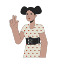 پیش‌نمایش فایل african-american-peace-sign-girl-10079348 از پک آواتار چندفرهنگی