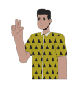 پیش‌نمایش فایل african-american-young-man-peace-fingers-10079355 از پک آواتار چندفرهنگی