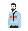 پیش‌نمایش فایل bearded-caucasian-man-standing-10079346 از پک آواتار چندفرهنگی