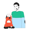 پیش‌نمایش فایل caucasian-guy-gently-petting-cat-10079347 از پک آواتار چندفرهنگی