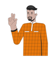 پیش‌نمایش فایل confident-arab-man-victory-sign-10079375 از پک آواتار چندفرهنگی