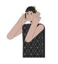 پیش‌نمایش فایل headphones-hispanic-guy-10079366 از پک آواتار چندفرهنگی