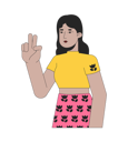 پیش‌نمایش فایل latina-young-with-two-fingers-up-10079370 از پک آواتار چندفرهنگی