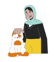پیش‌نمایش فایل muslim-hijab-woman-petting-cat-head-10079383 از پک آواتار چندفرهنگی