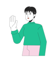 پیش‌نمایش فایل pixie-cut-korean-woman-waving-hand-10079399 از پک آواتار چندفرهنگی