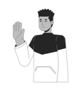 پیش‌نمایش فایل african-american-guy-waving-happy-10112800 از پک آواتارها چندقومیتی