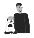 پیش‌نمایش فایل african-american-man-petting-cat-10112804 از پک آواتارها چندقومیتی