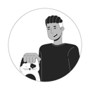 پیش‌نمایش فایل african-american-man-petting-cat-10112865 از پک آواتارها چندقومیتی