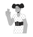 پیش‌نمایش فایل african-american-peace-sign-girl-10112806 از پک آواتارها چندقومیتی