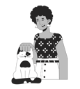 پیش‌نمایش فایل afro-hair-woman-stroking-cat-head-10112809 از پک آواتارها چندقومیتی
