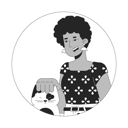 پیش‌نمایش فایل afro-hair-woman-stroking-cat-head-10112870 از پک آواتارها چندقومیتی