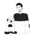 پیش‌نمایش فایل caucasian-guy-gently-petting-cat-10112783 از پک آواتارها چندقومیتی