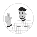 پیش‌نمایش فایل confident-arab-man-victory-sign-10112882 از پک آواتارها چندقومیتی