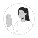 پیش‌نمایش فایل elegant-arab-woman-hello-wave-10112886 از پک آواتارها چندقومیتی