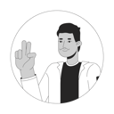 پیش‌نمایش فایل indian-mustache-man-peace-sign-hand-10112892 از پک آواتارها چندقومیتی