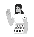 پیش‌نمایش فایل latina-young-with-two-fingers-up-10112816 از پک آواتارها چندقومیتی