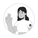 پیش‌نمایش فایل latina-young-with-two-fingers-up-10112877 از پک آواتارها چندقومیتی