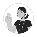 پیش‌نمایش فایل peace-sign-girl-with-indian-head-jewelry-10112897 از پک آواتارها چندقومیتی