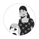 پیش‌نمایش فایل smiling-hindu-woman-stroking-cat-10112900 از پک آواتارها چندقومیتی