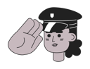 پیش‌نمایش فایل african-american-lady-police-officer-saluting-10300343 از پک مسیر شغلی فرصت‌ها