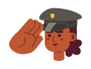پیش‌نمایش فایل african-american-lady-police-officer-saluting-10300336 از پک مسیر شغلی فرصت‌ها