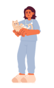 پیش‌نمایش فایل female-vet-cat-10300294 از پک مشاغل شغل