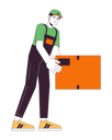 پیش‌نمایش فایل delivery-man-putting-down-box-10312391 از پک خانه اسباب‌کشی بسته‌بندی