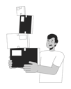 پیش‌نمایش فایل guy-carrying-unsteady-cardboard-boxes-10312423 از پک خانه اسباب‌کشی بسته‌بندی