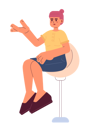 پیش‌نمایش فایل asian-young-adult-woman-sitting-on-swivel-bar-stool-10330858 از پک ارائه و کنفرانس