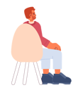 پیش‌نمایش فایل bearded-european-man-sitting-in-chair-back-view-10330861 از پک ارائه و کنفرانس