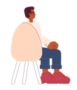 پیش‌نمایش فایل black-young-adult-man-sitting-in-chair-back-view-10330864 از پک ارائه و کنفرانس