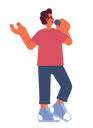 پیش‌نمایش فایل hispanic-adult-man-speaking-into-microphone-10330848 از پک ارائه و کنفرانس
