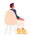 پیش‌نمایش فایل middle-eastern-guy-sitting-in-chair-back-view-10330850 از پک ارائه و کنفرانس